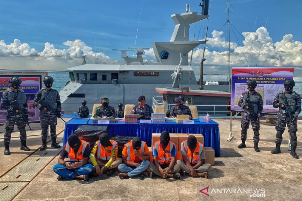 Guskamla Koarmada I gagalkan penyelundupan rokok senilai Rp5 miliar