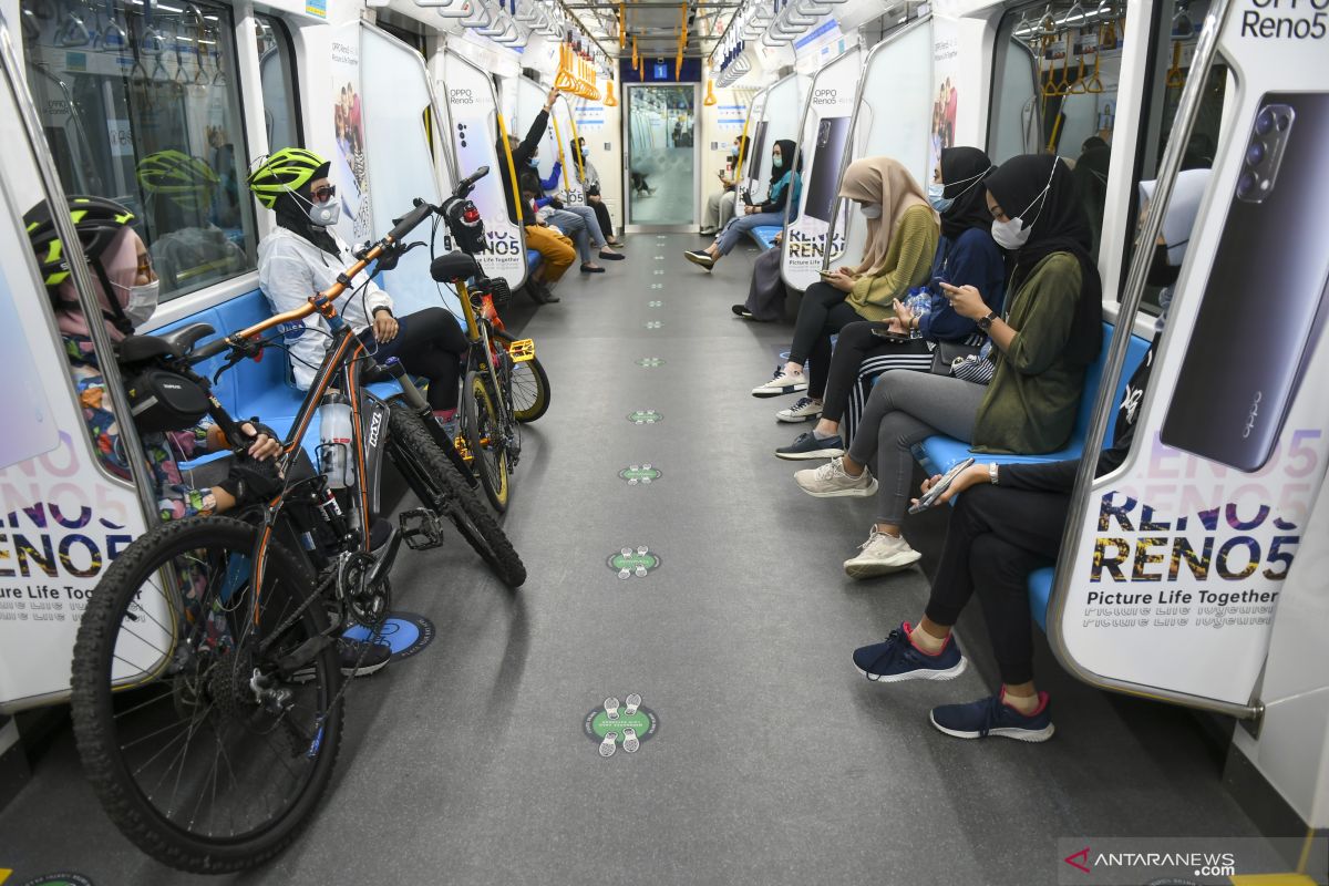 MRT Jakarta uji coba fasilitas troli sepeda di stasiun Senin ini
