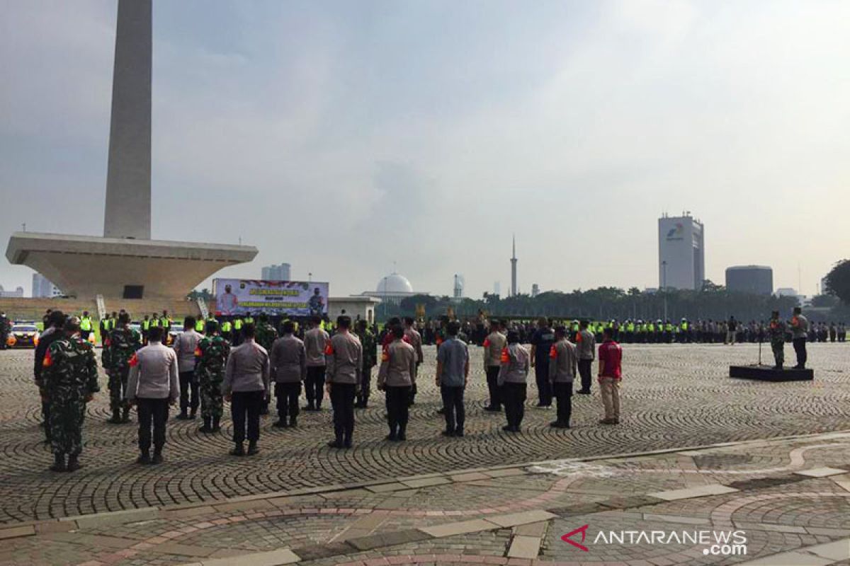 Sebanyak 389 personel gabungan apel siaga amankan Jakarta Pusat