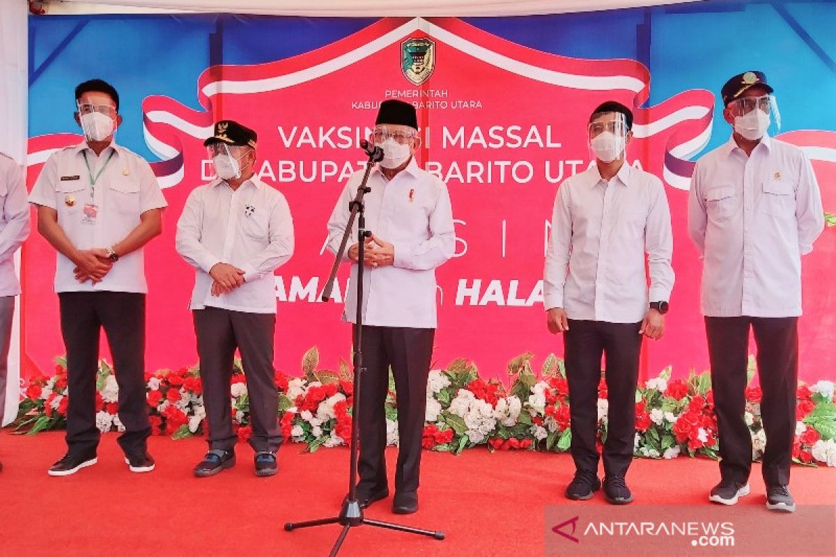 Kunjungi Muara Teweh, Wapres Ma'ruf Amin dorong percepatan vaksinasi