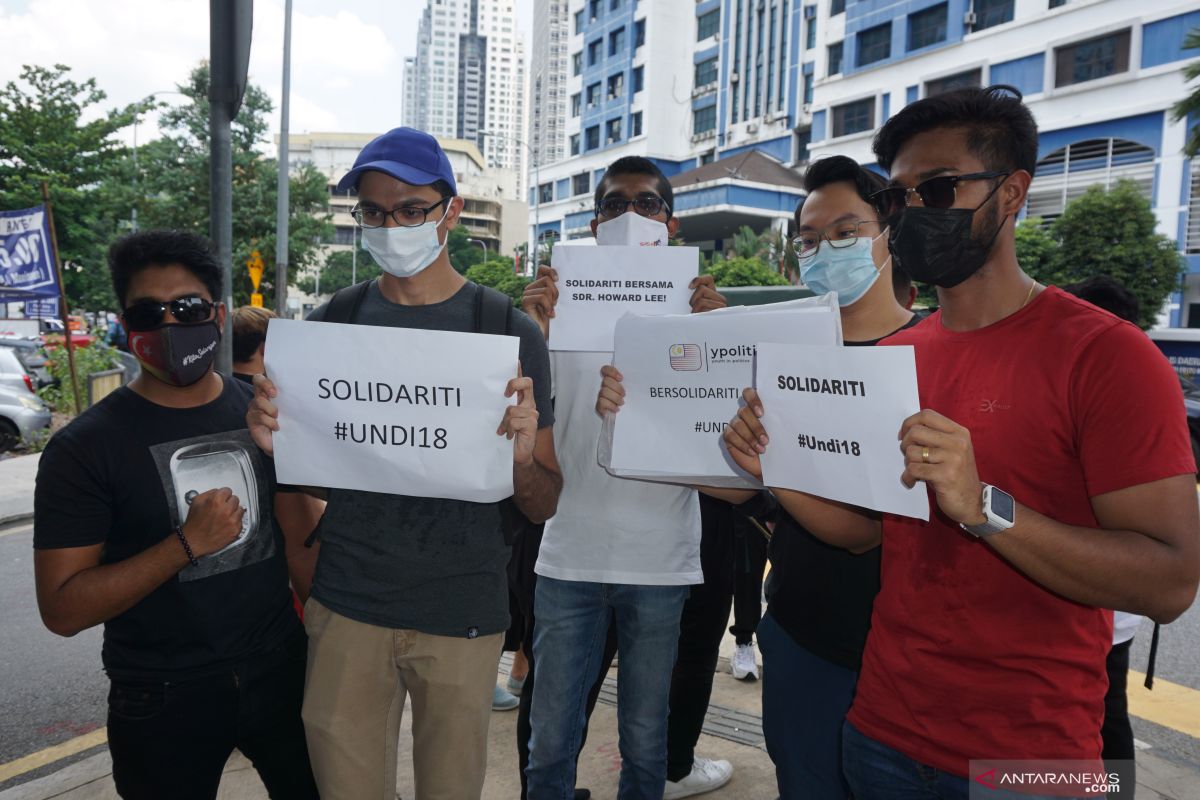 Unjuk rasa dukung Pemilu usia 18 tahun di Malaysia