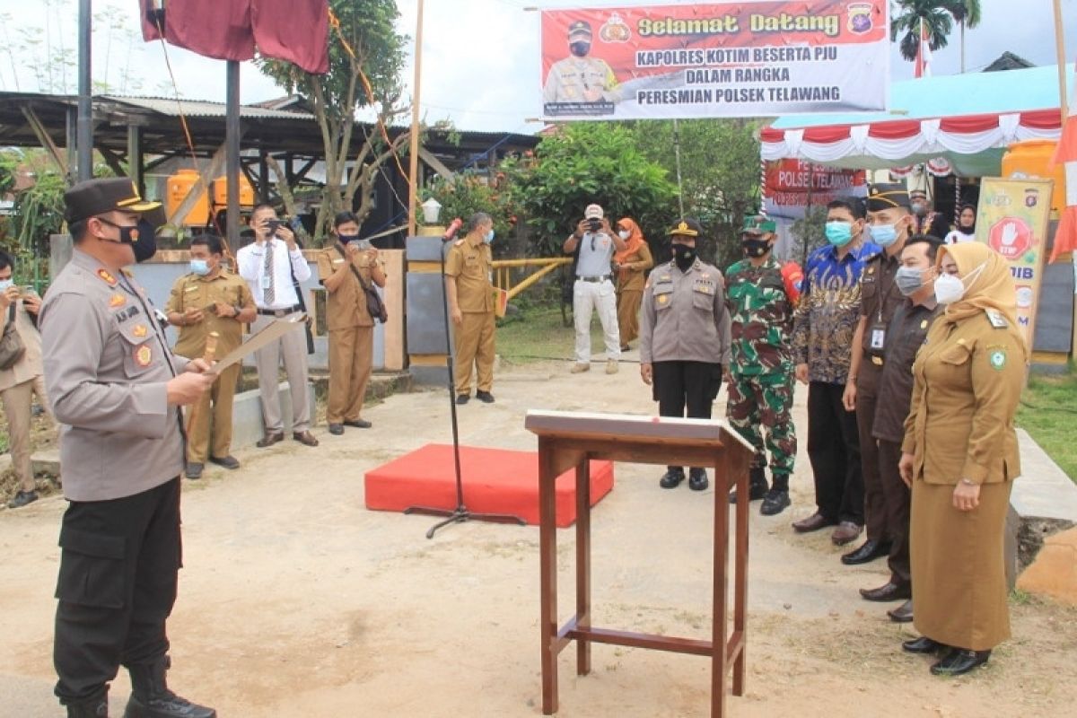 Polsek Telawang diresmikan perkuat kinerja Polres Kotim