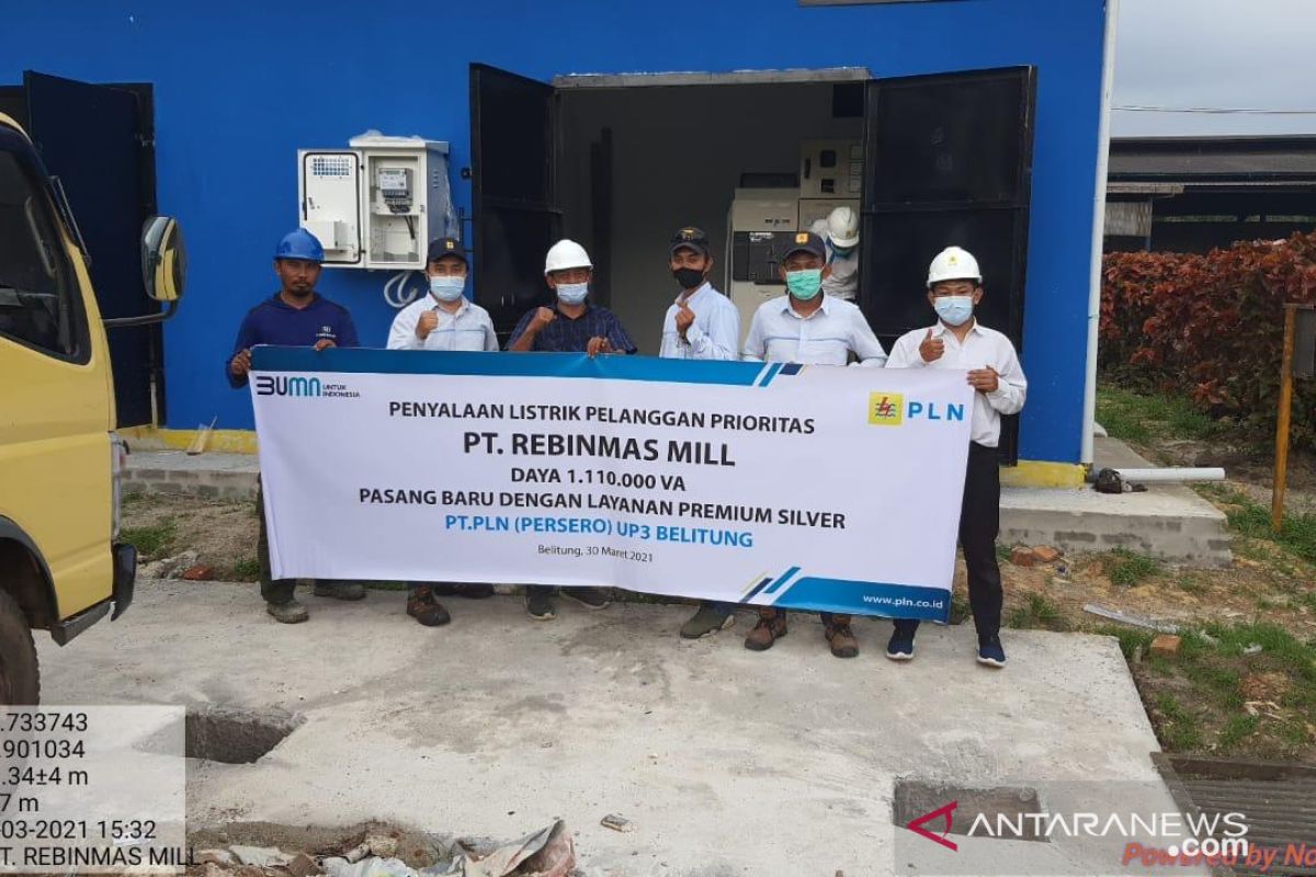 PLN sambung listrik 1.000.000 VA untuk pabrik di Belitung