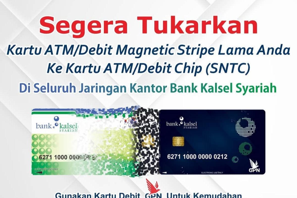 Nasabah Bank Kalsel Syariah diminta gunakan kartu ATM/Debit Chip