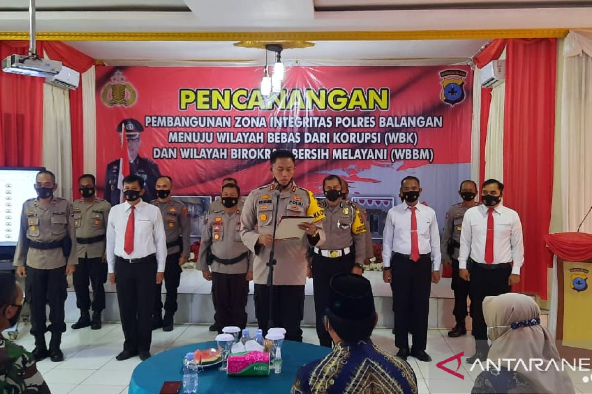 Polres Balangan gelar pencanangan zona integritas menuju WBK 2021