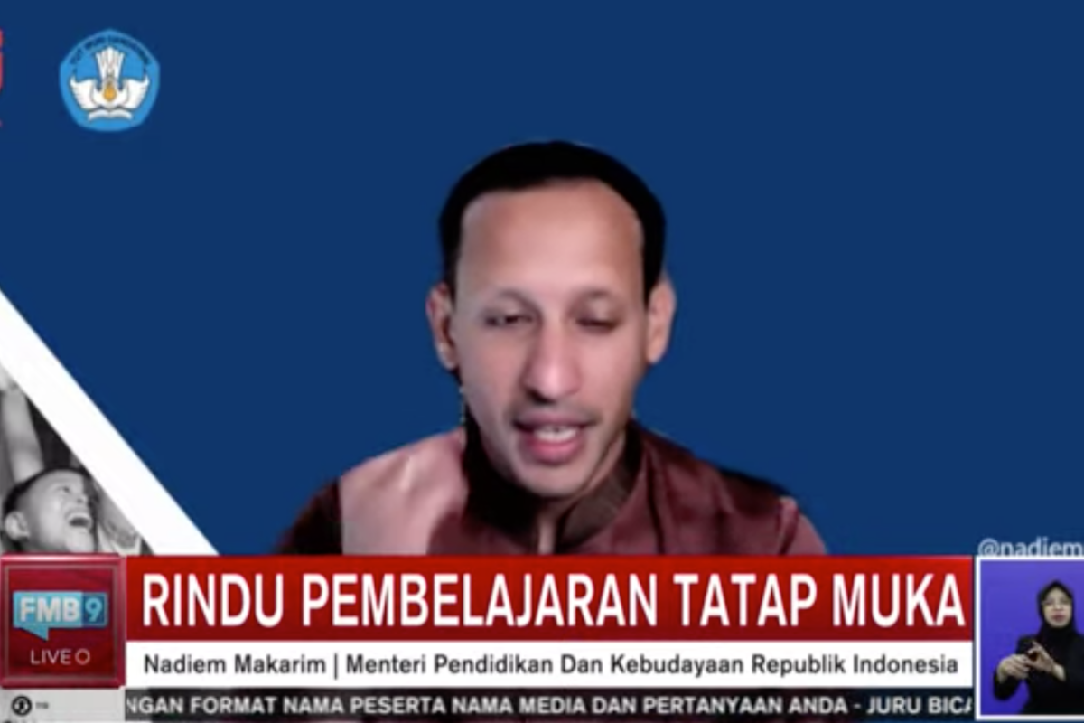 Prioritas Kemdikbud mengembalikan anak kembali belajar tatap muka. kata Nadiem