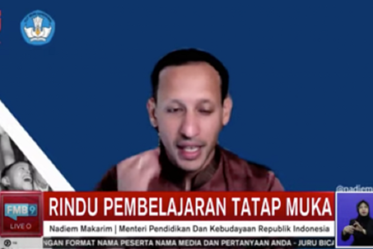 Mendikbud Nadiem sebut kembalikan anak belajar tatap muka jadi prioritas utama