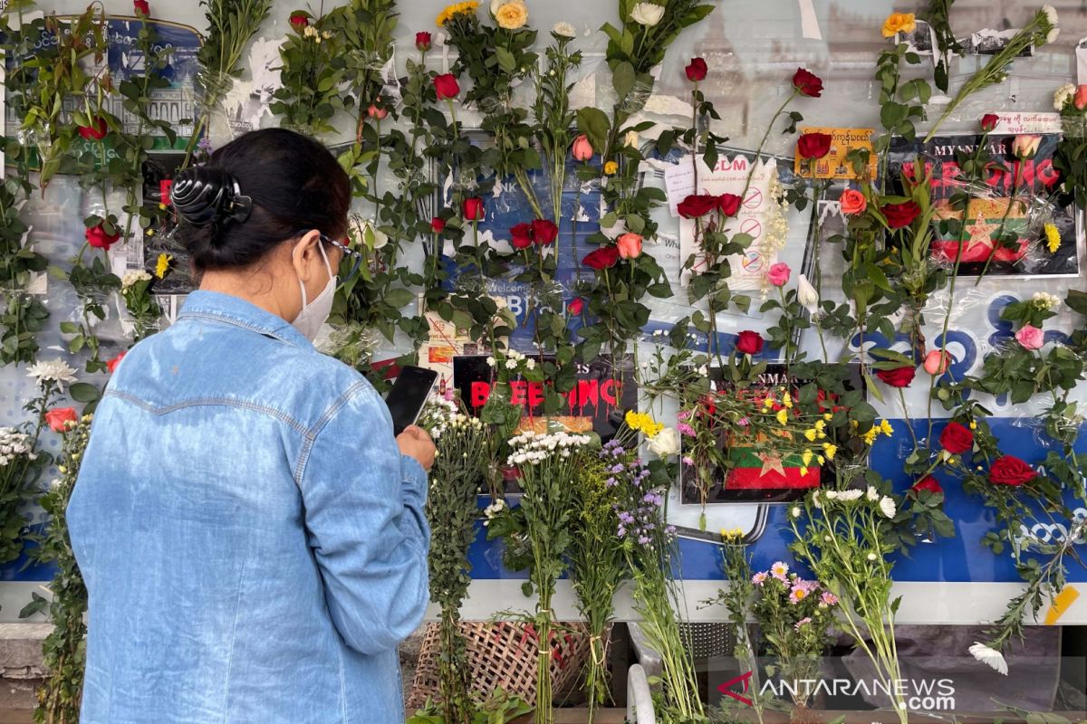 Media: Pasukan keamanan Myanmar tembaki demonstran, empat tewas