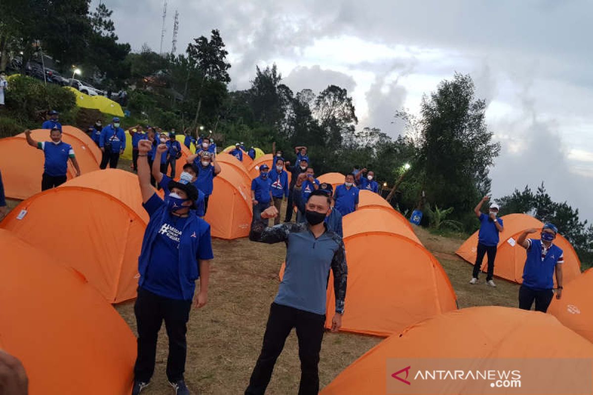 Bermalam di lereng Gunung Ungaran, AHY konsolidasi dengan Demokrat Jateng