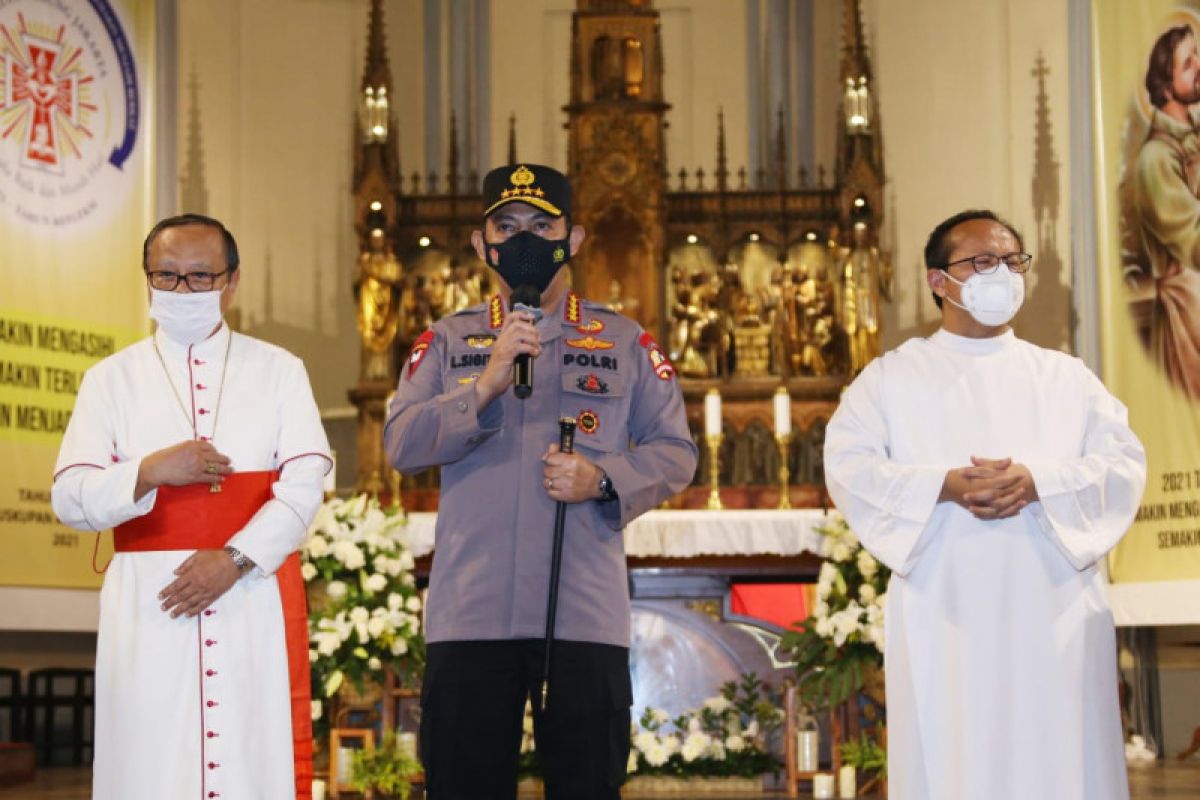 Pastikan keamanan Minggu Paskah, Kapolri "roadshow" ke sejumlah gereja di Jakarta