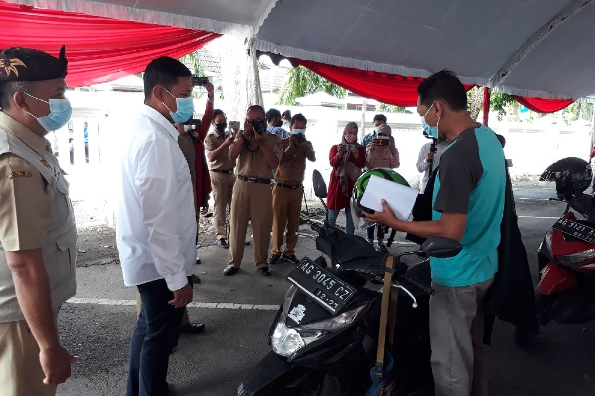 Pemkot Kediri  vaksinasi pengendara ojek daring 