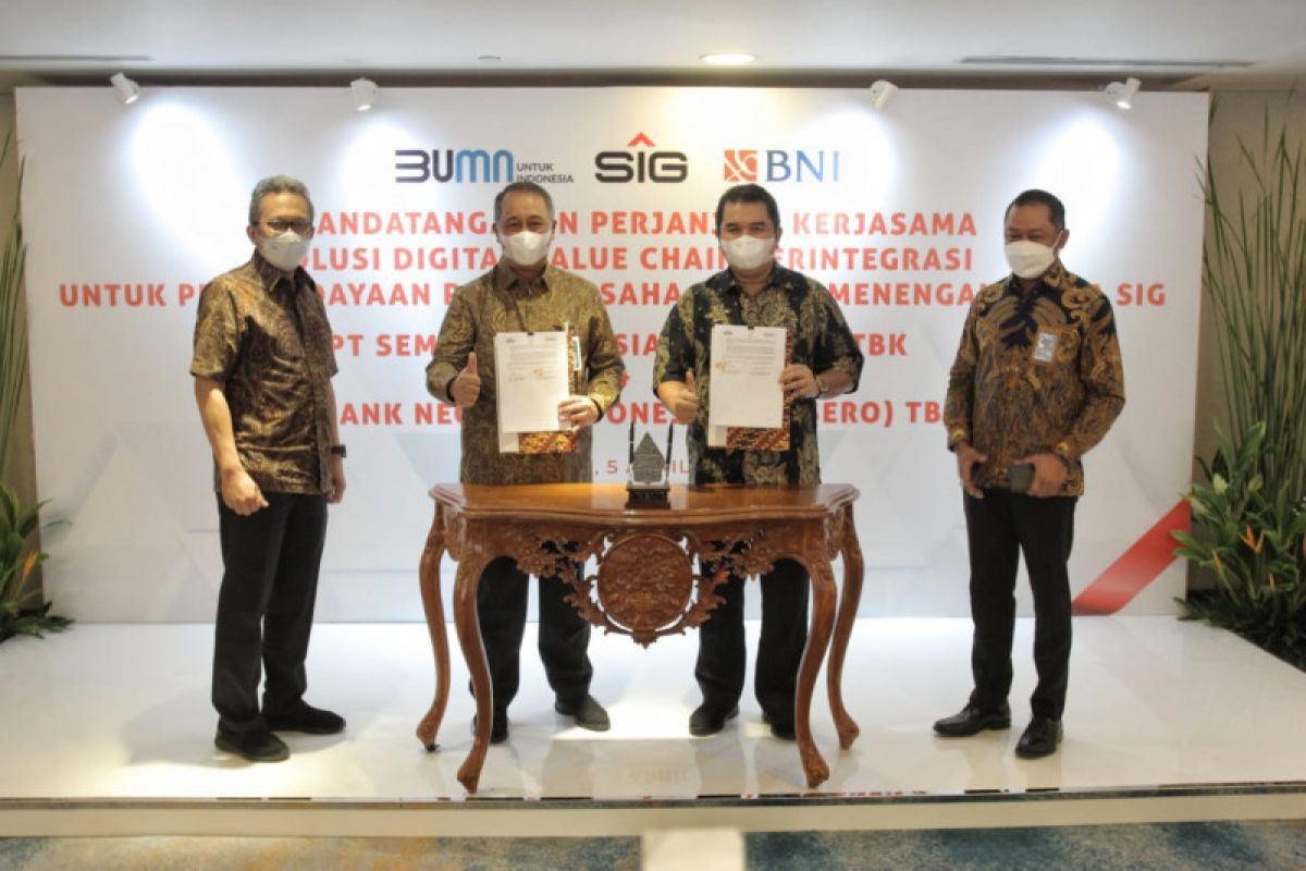 BNI dan Semen Indonesia terapkan solusi "digital value chain" terintegrasi