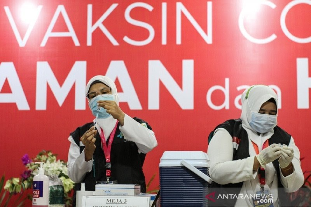 128 calon jamaah haji lansia di Pidie, Aceh sukses menjalani vaksinasi