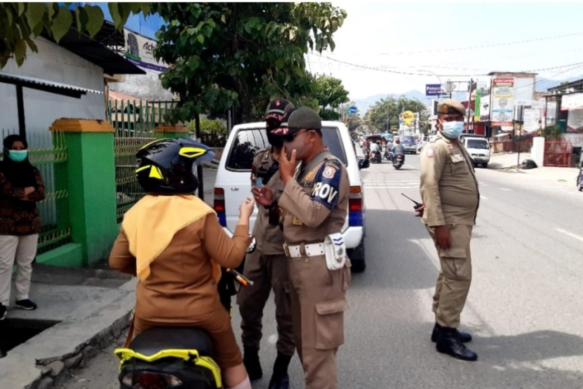 19 orang terjaring razia penegakan protokol kesehatan di Gorontalo