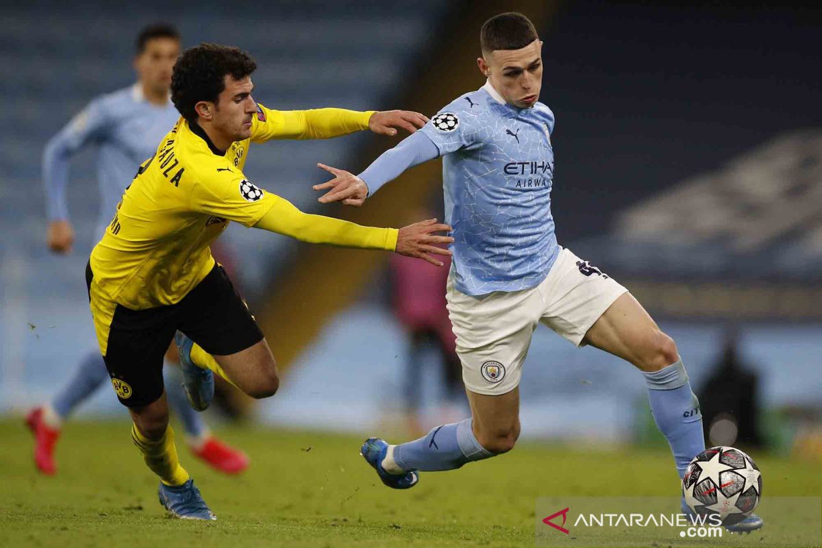 City menangi leg pertama kontra Dortmund 2-1