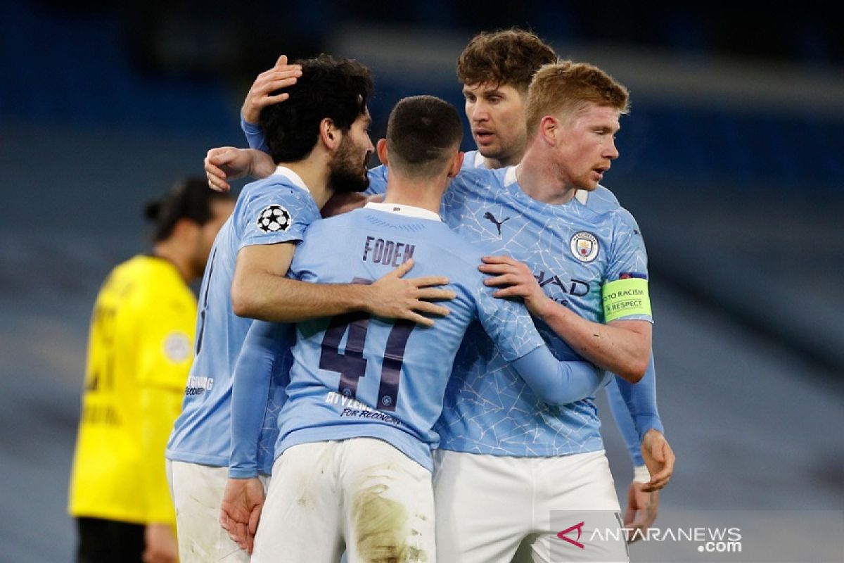 Manchester City menangi leg pertama lawan Dortmund 2-1