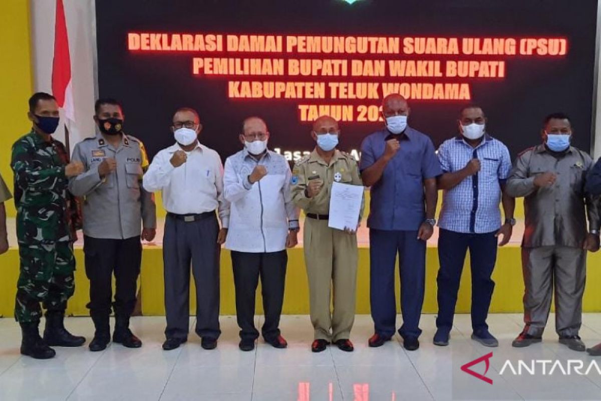 Peserta Pilkada Wondama komitmen wujudkan pelaksanaan PSU aman