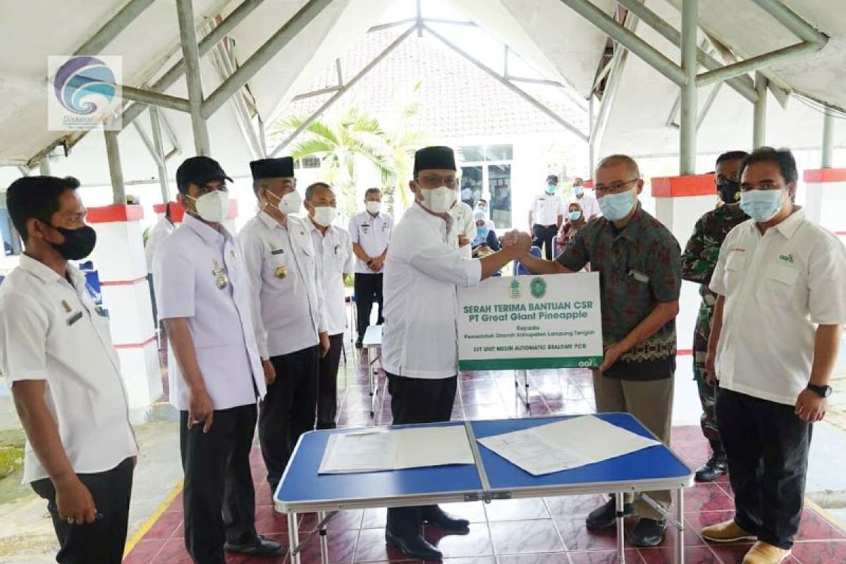 Pemkab Lampung Tengah terima bantuan alat PCR dari PT GGP