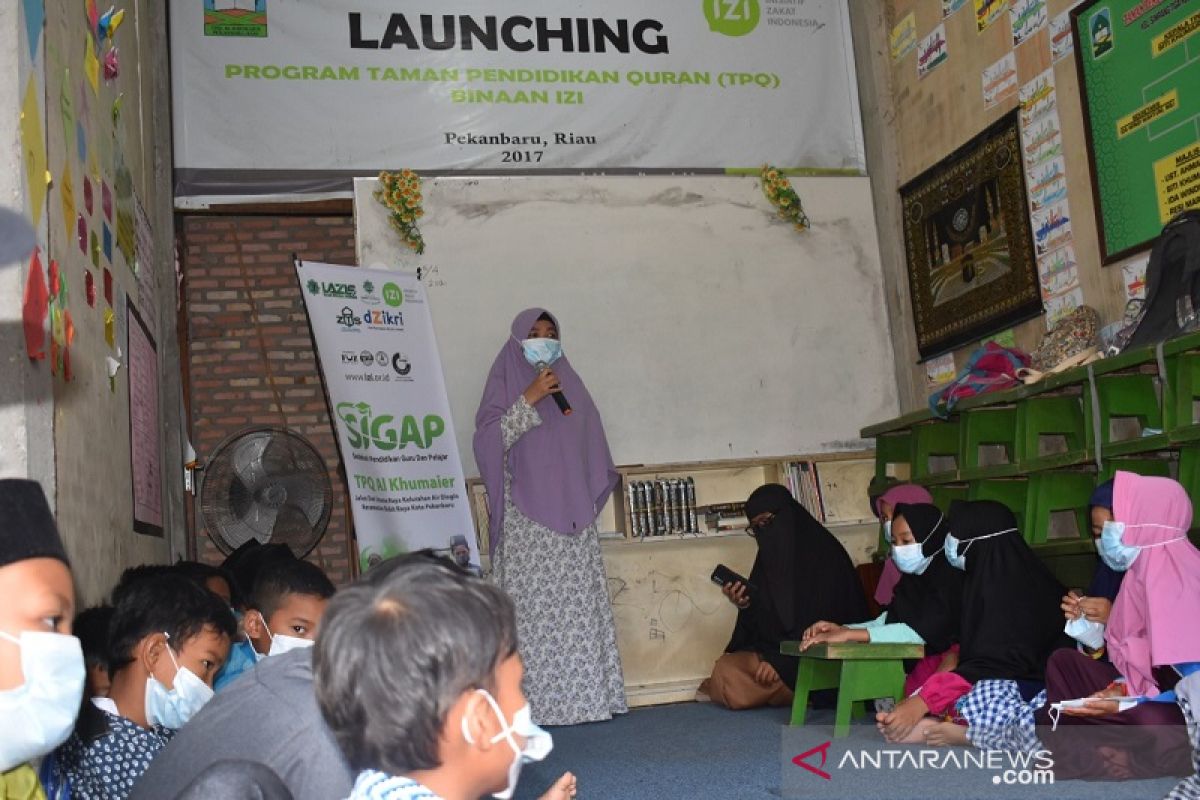 IZI Riau-TPQ Al-Khumaier fasilitasi puluhan pelajar belajar daring