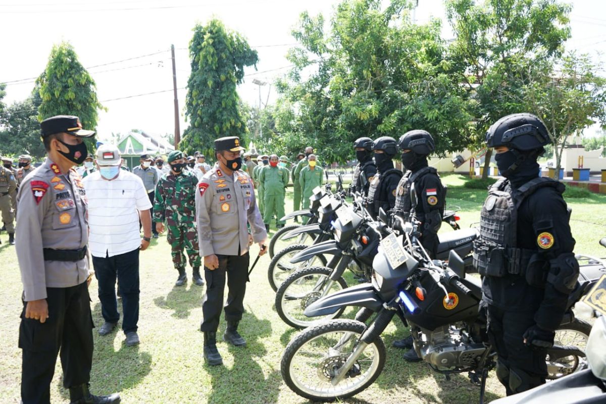 Kapolda Malut pimpin apel pasukan pengamanan PSU di Halmahera Utara