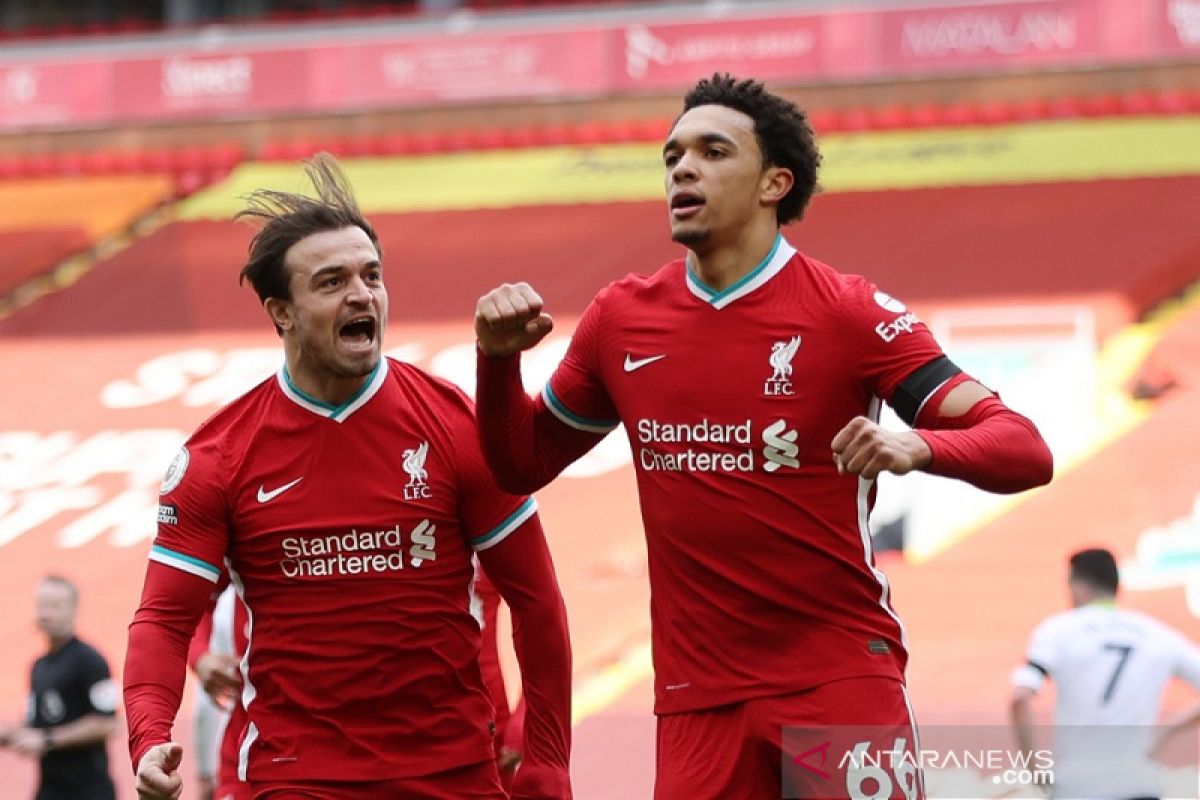 Liverpool akhirnya menang lagi di Anfield, tundukkan Villa 2-1