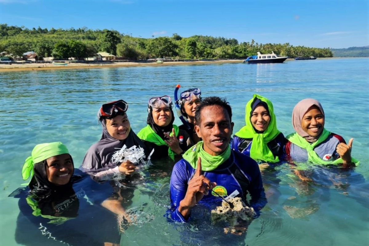 KANAL Maluku transplantasi karang di pantai Negeri Kulur