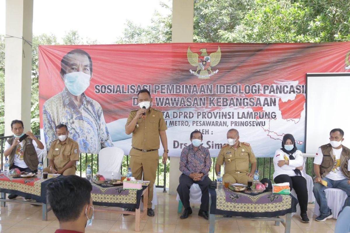 Wabup Pringsewu hadiri sosialisasi ideologi Pancasila dan wawasan kebangsaan