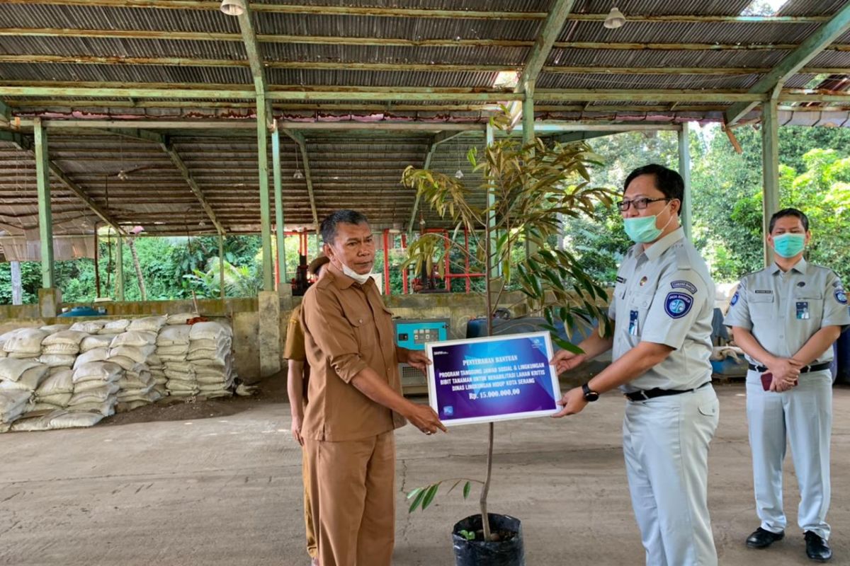 Hijaukan Kota Serang, Jasa Raharja Banten bantu 100 pohon produktif