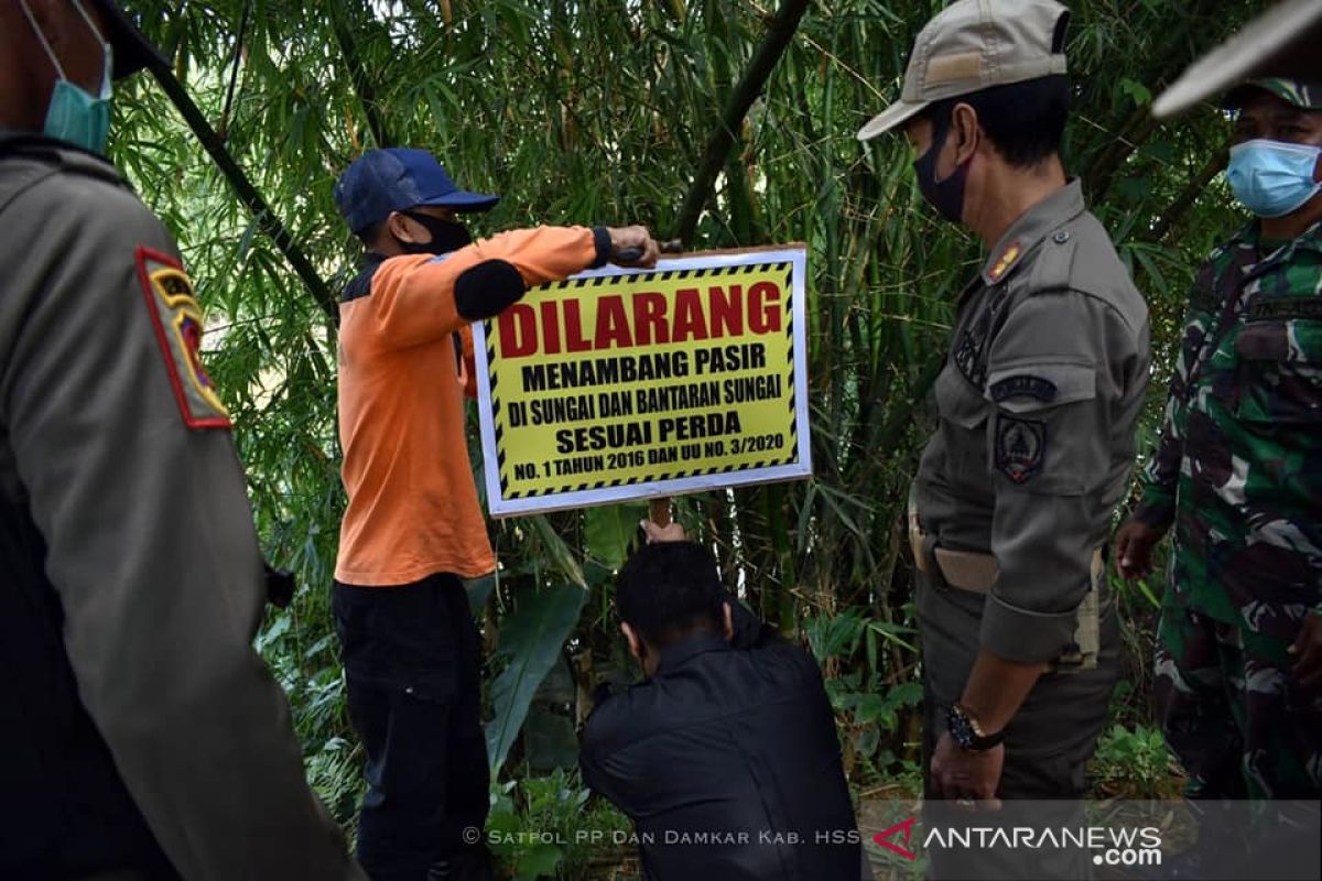 Tim gabungan tertibkan tambang pasir dan galian C di sungai Amandit