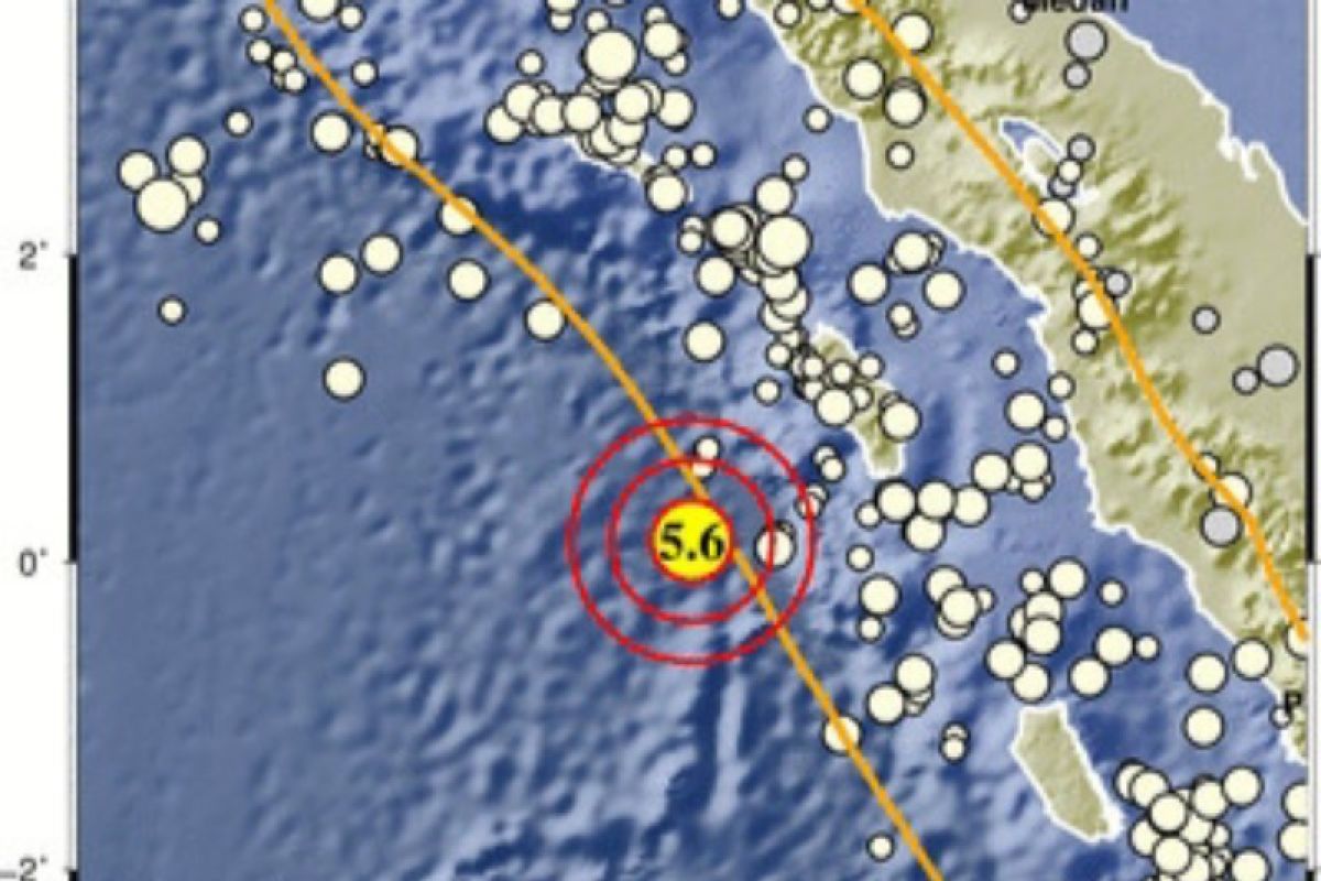 Nias Barat diguncang gempa magnitudo 5,5