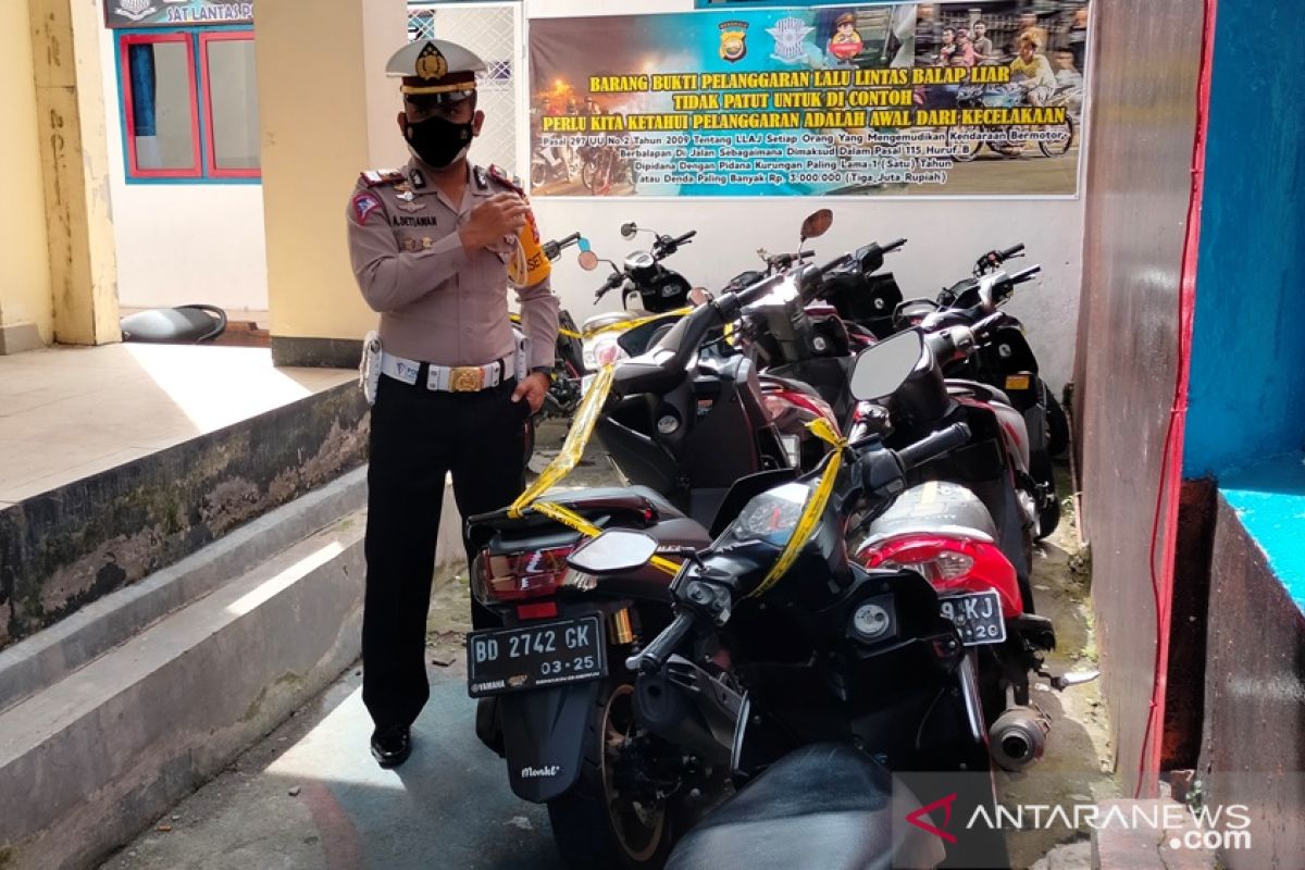 Polres Rejang Lebong amankan sepeda motor peserta balap liar