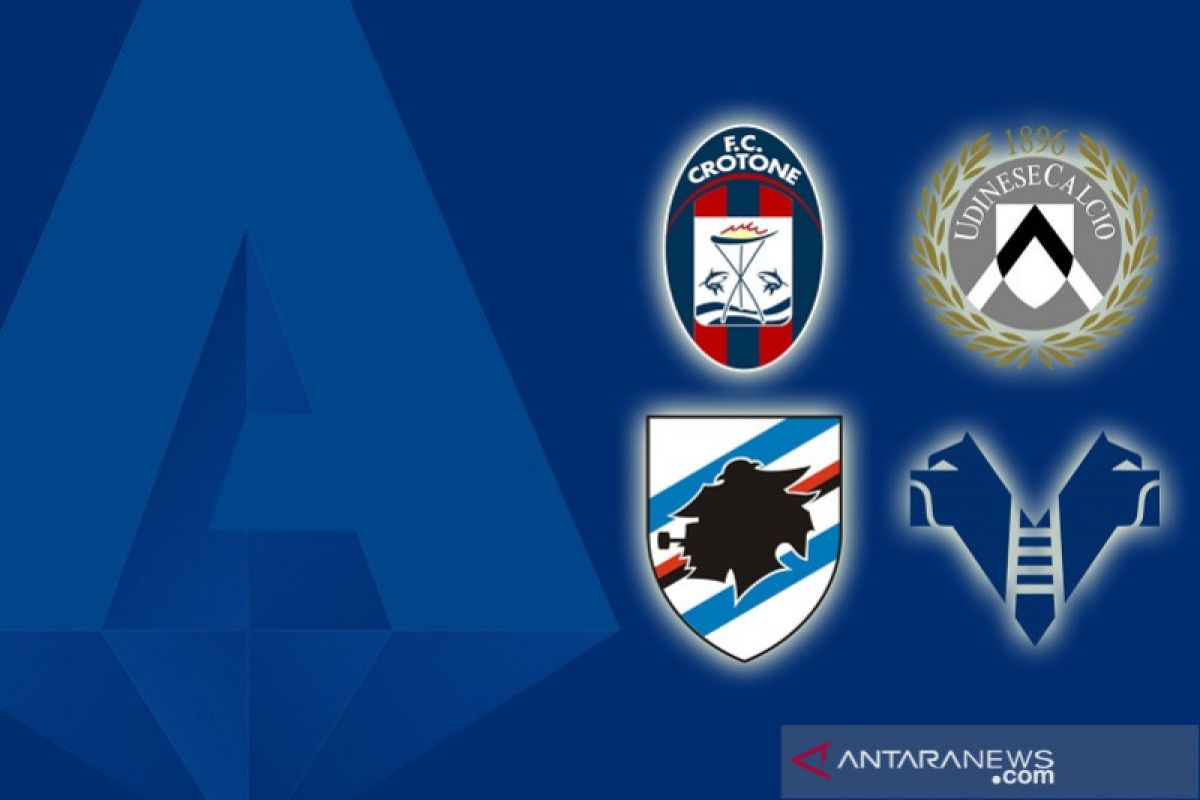 Udinese benamkan Crotone, dan Sampdoria bangkit tundukkan Verona