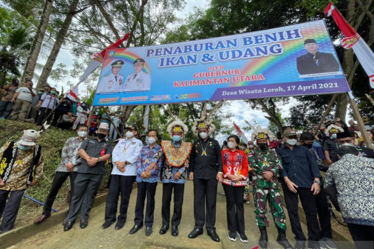 250 Ribu Ekor Benih Ikan dan Benih Udang Ditaburkandi Sungai Malinau