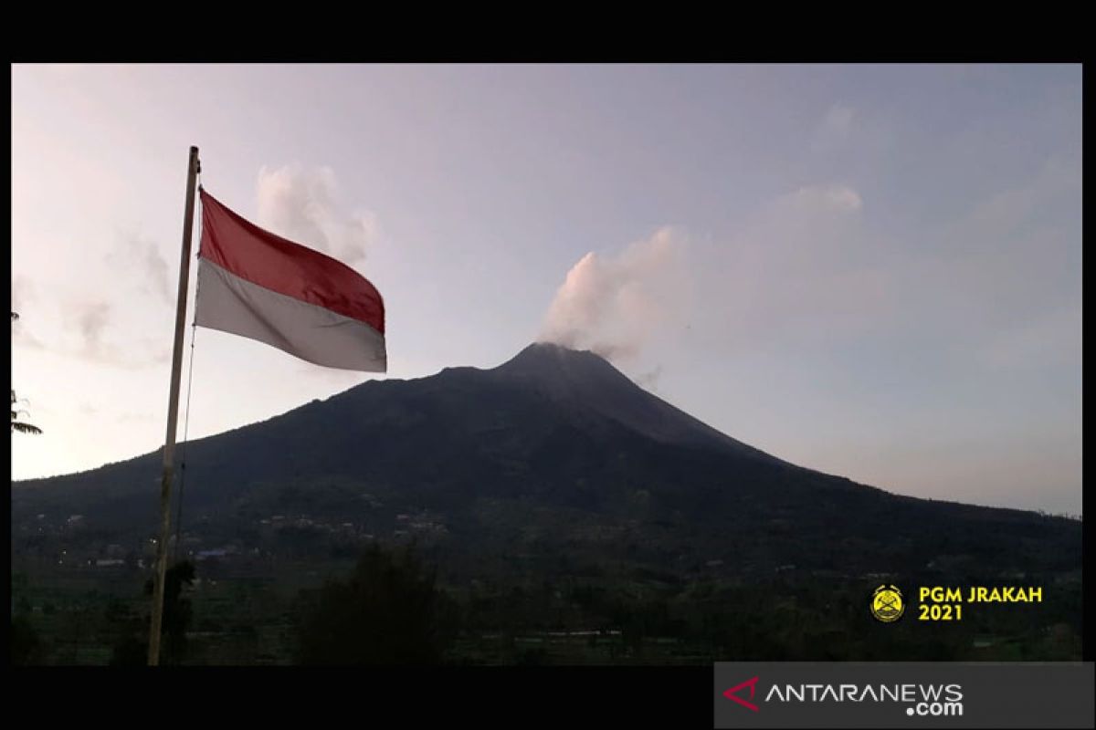 Volume kubah lava di tengah kawah Merapi capai 1,68 juta meter kubik