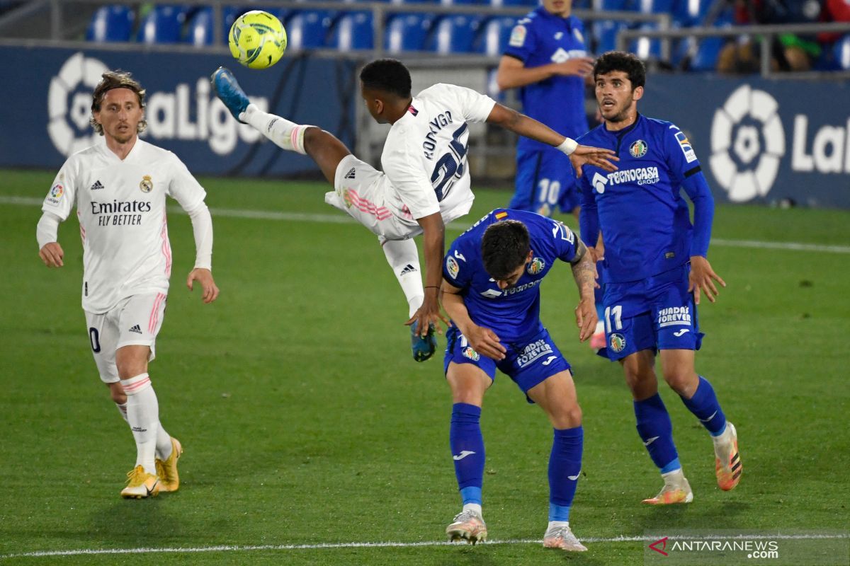 Diimbangi Getafe, Real gagal pertahankan jarak dengan Atletico