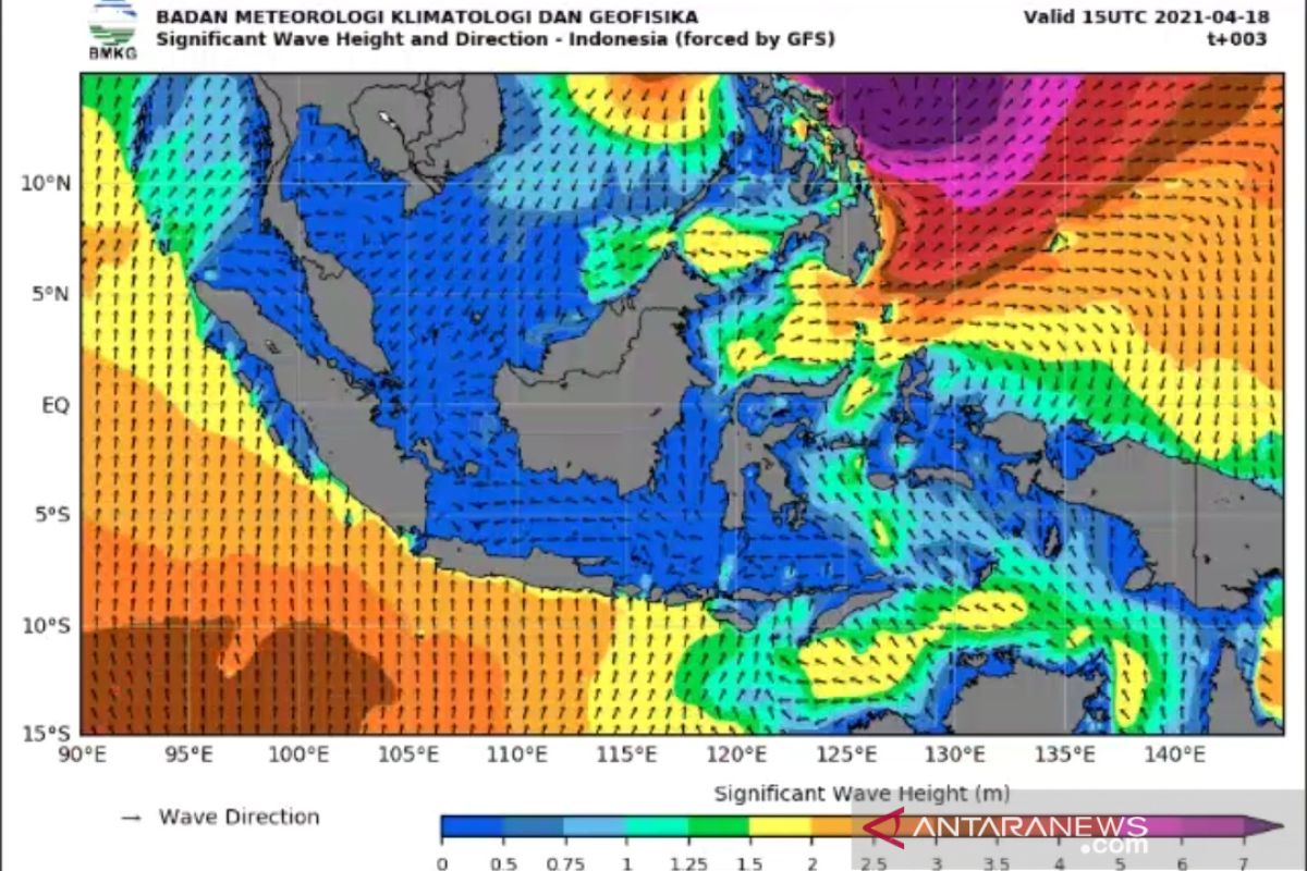 Surigae cyclone-generated high waves in Pacific Ocean, Halmahera