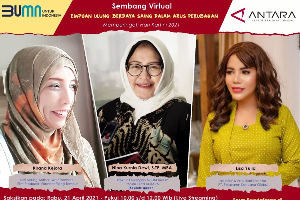 LKBN ANTARA hadirkan tiga perempuan ulung dalam Webinar Kartini