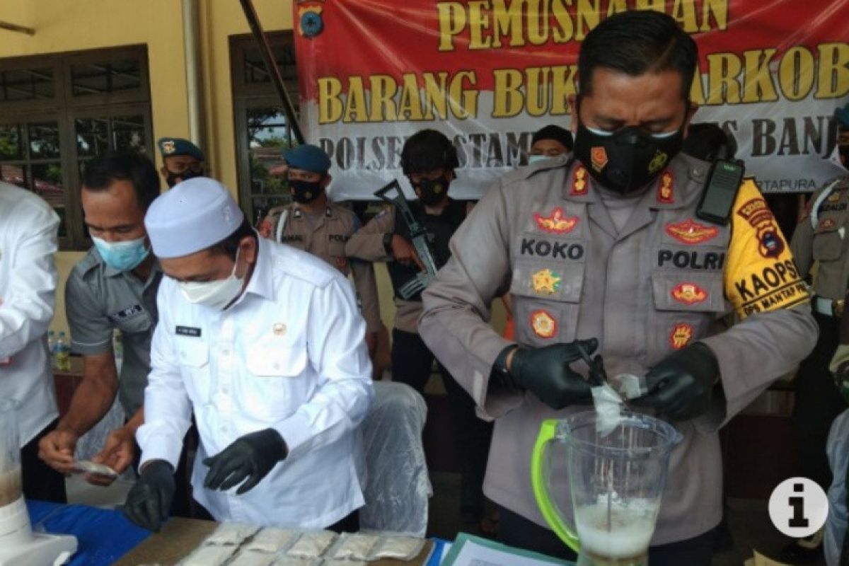 Polres Banjar musnahkan sabu-sabu senilai Rp4 miliar