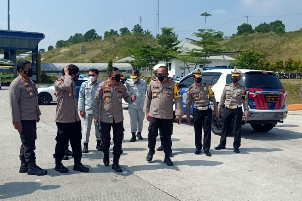 Kakorlantas Polri survei lokasi penyekatan larangan mudik di Lampung