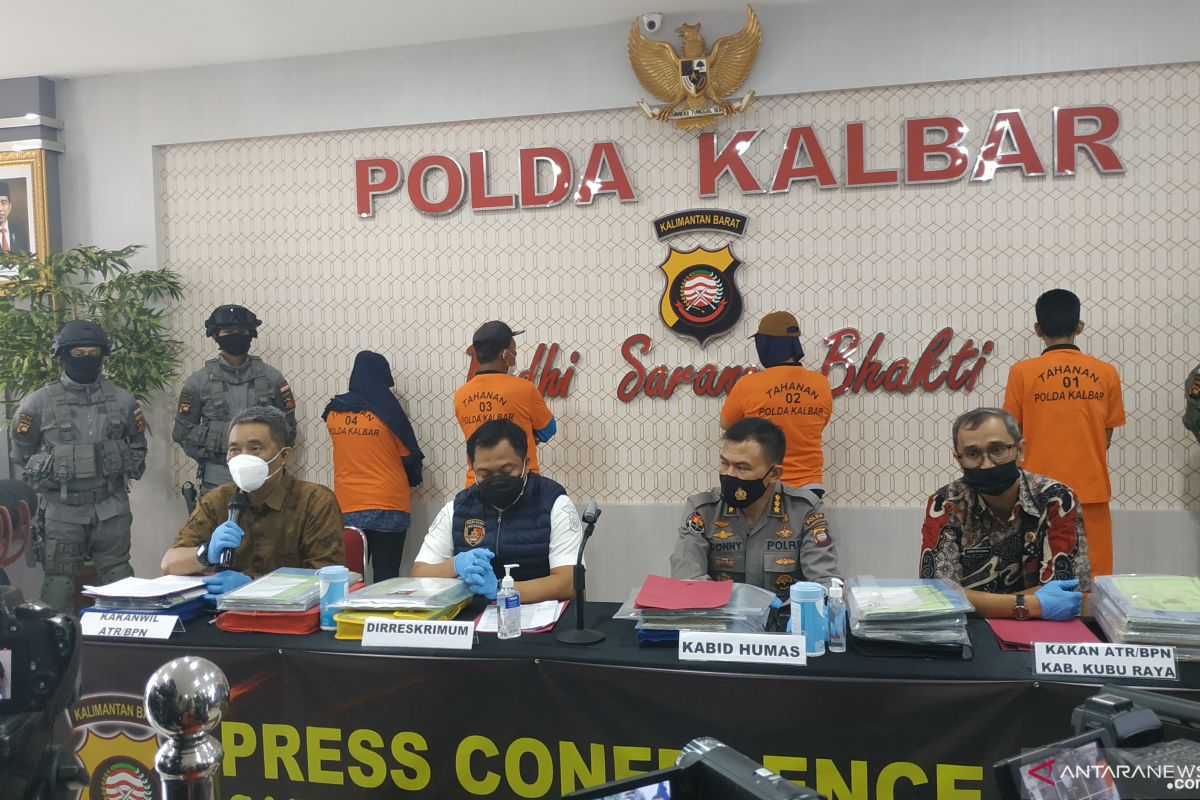 Polda Kalbar tangkap empat tersangka mafia tanah senilai Rp1 triliun