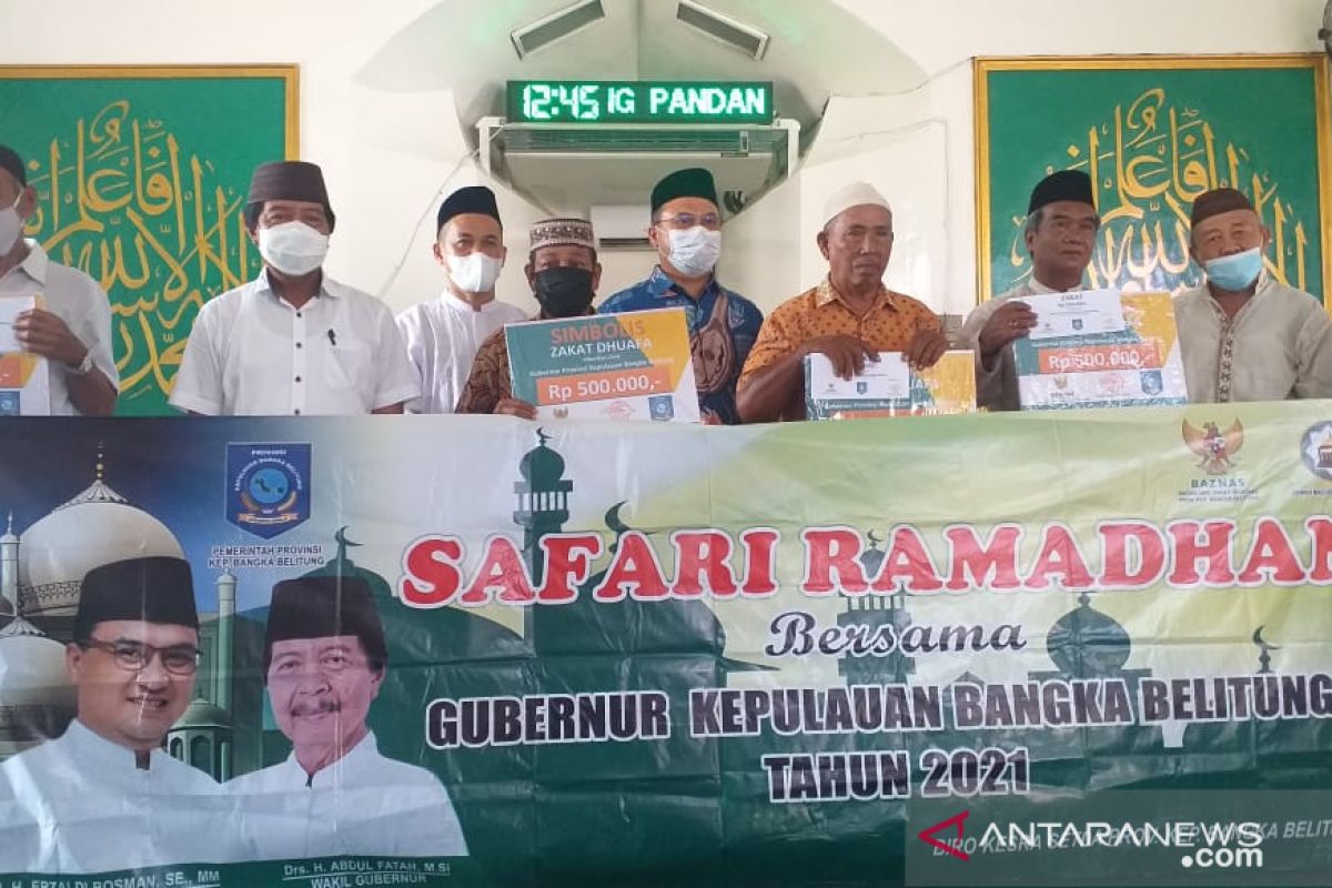 Pemprov Babel salurkan hasil zakat ASN di Belitung