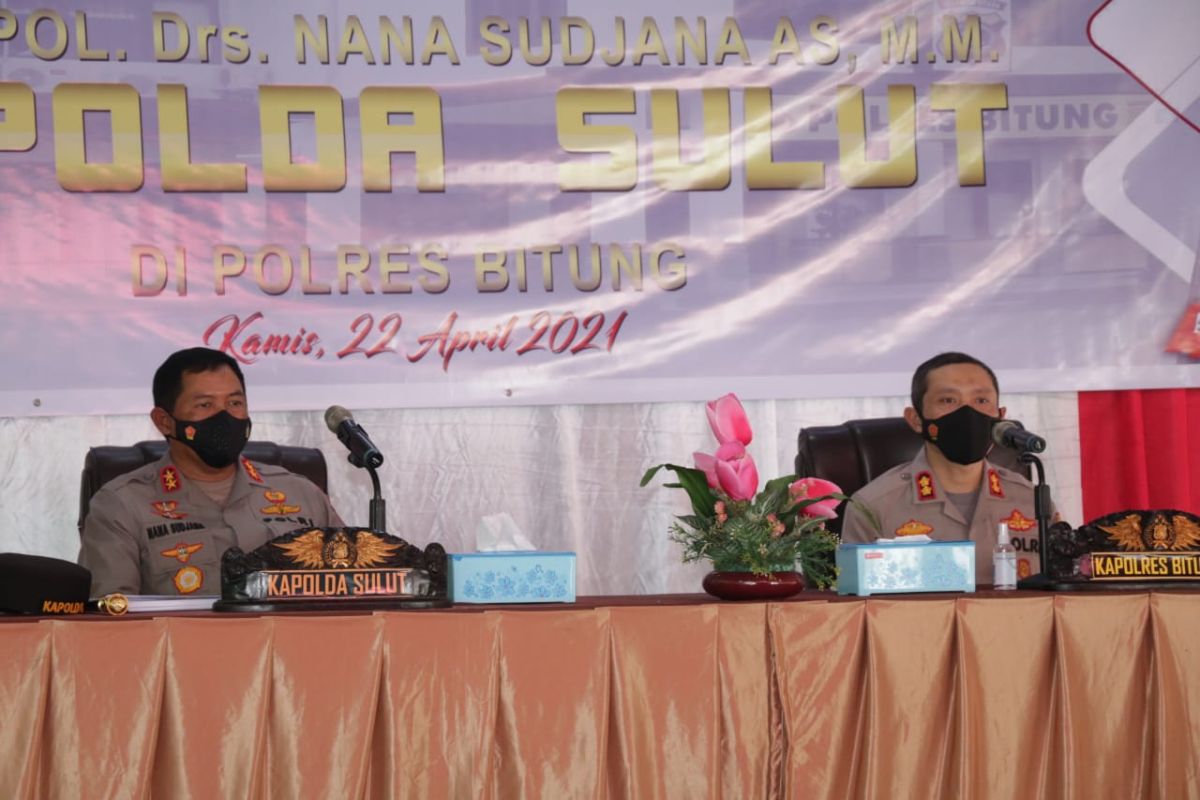 Kapolda Sulut ingatkan personel Polres Bitung tingkatkan pelayanan