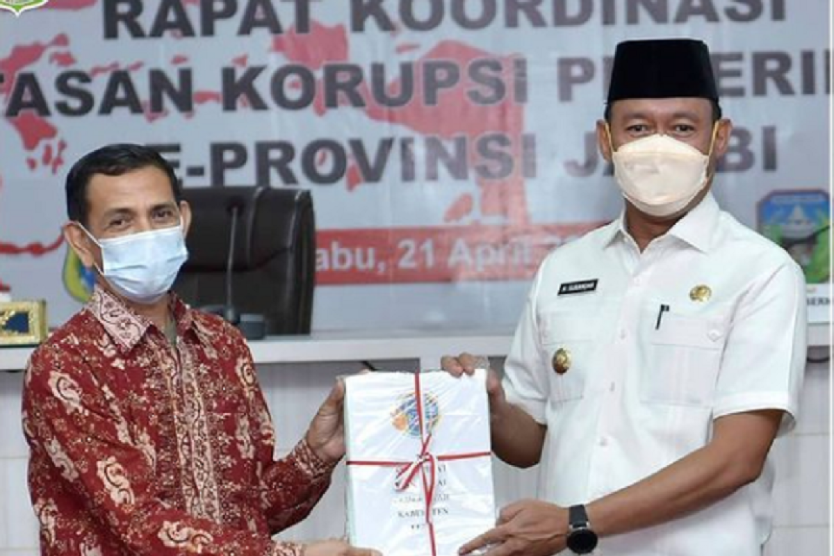 Bupati Tebo hadiri rakor program pemberantasan korupsi