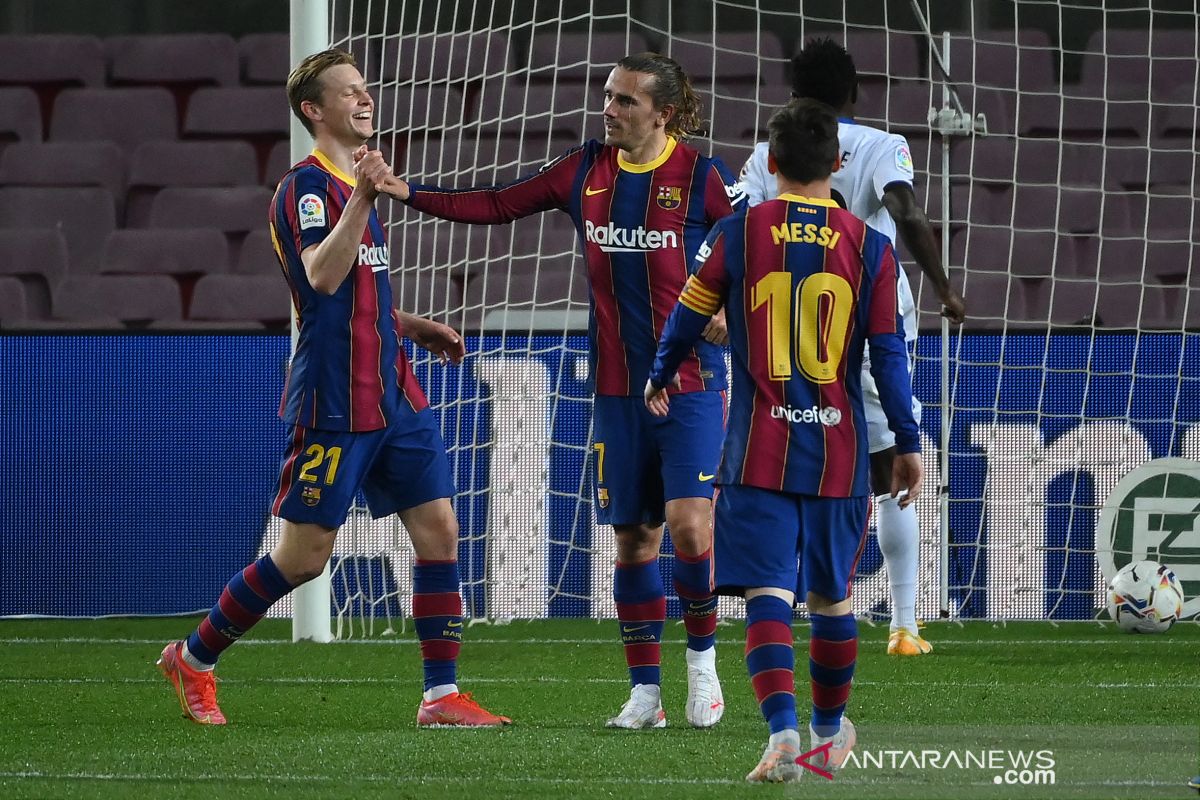 Barcelona hajar Getafe 5-2, Lionel Messi cetak dua gol