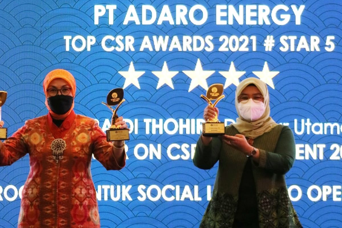 Adaro raih penghargaan di ajang TOP CSR Awards 2021