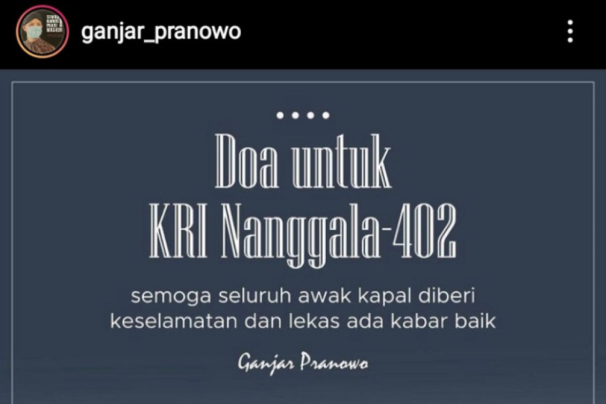 Ganjar doakan keselamatan awak KRI Nanggala-402