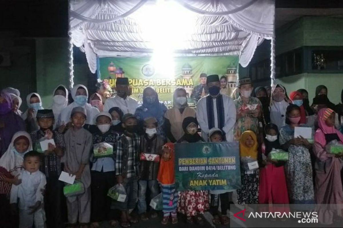 Kodim 0414 Belitung gelar buka puasa bersama dan santunan anak yatim