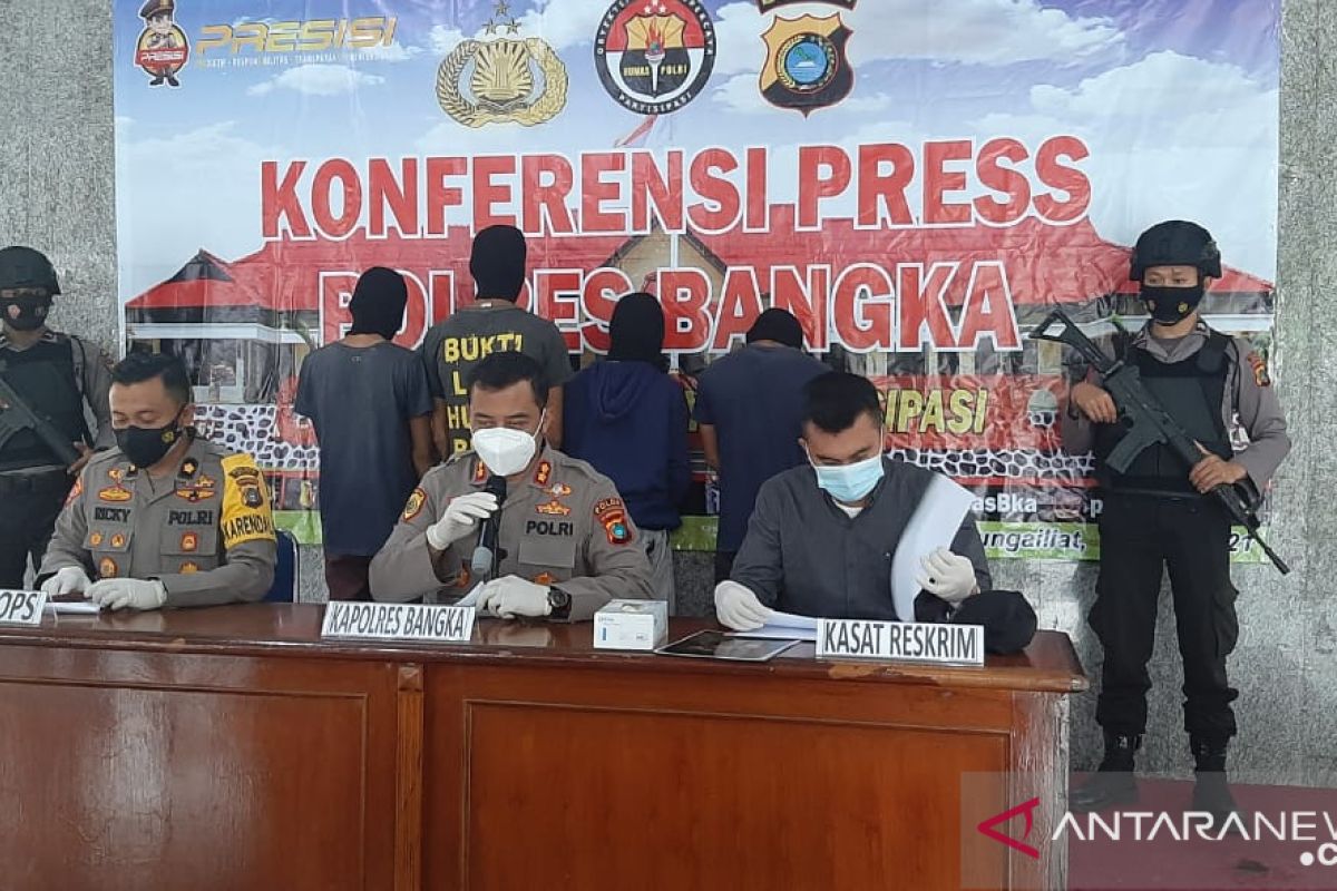 Satreskrim Polres Bangka amankan empat pelaku pembunuhan