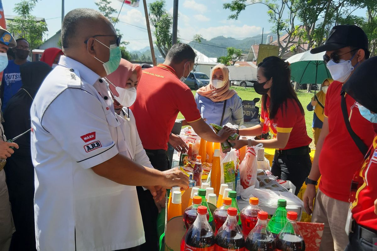 Gubernur Gorontalo minta pengunjung pasar murah taati protokol kesehatan