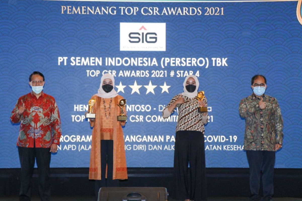Semen Indonesia sabet tiga penghargaan dalam ajang Top CSR 2021